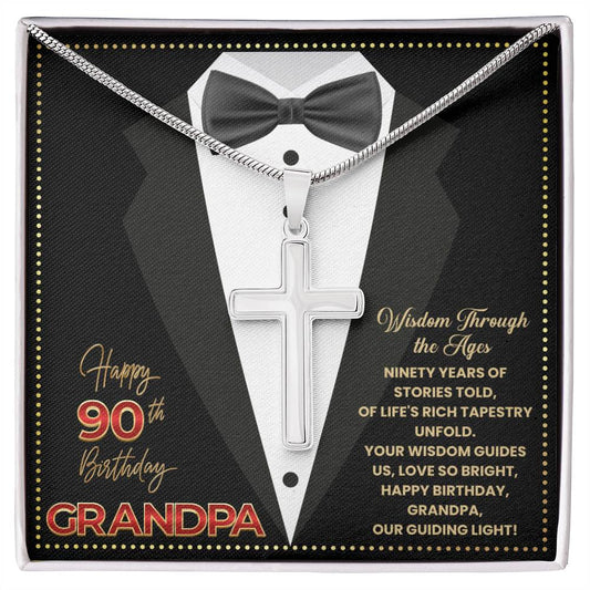 JGF Jewelry Gifts for Family Happy 90th Birthday Card For Grandpa From Grandkids