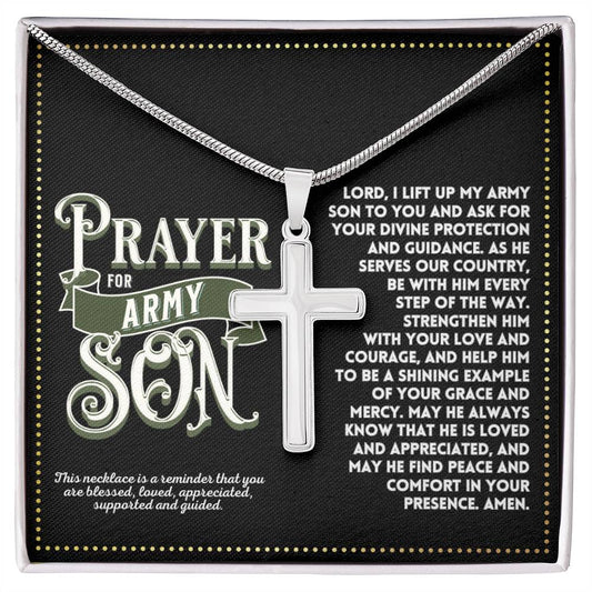 JGF Jewelry Gifts for Family My Son Is An Army Ranger US Army Prayer For Son