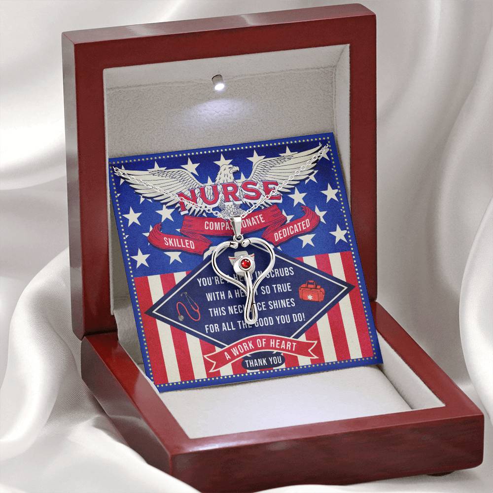 2 JGF Jewelry Gifts For Family To My Awesome Nurse USA Flag