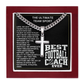 JGF Jewelry Gifts for Family Coach Cross Football Necklace