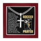 JGF Jewelry Gifts for Family Soccer Necklace Prayer