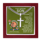 JGF Jewelry Gifts for Family Basketball Cross Necklace For Boys