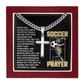 JGF Jewelry Gifts for Family Soccer Prayer Cross Necklace For Boys