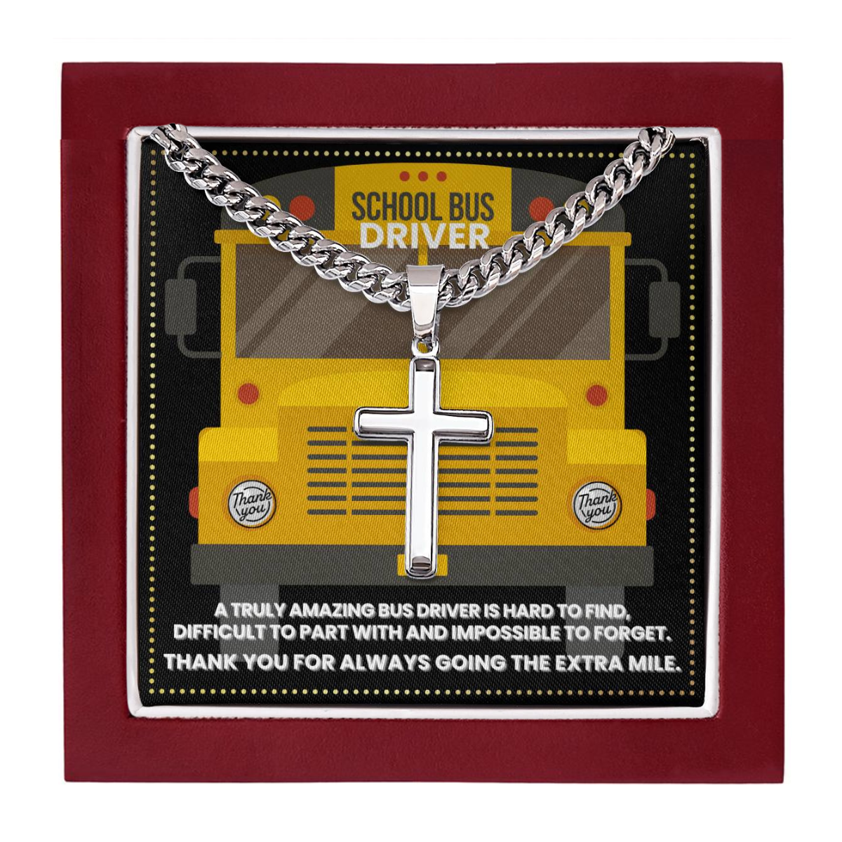 JGF Jewelry Gifts for Family School Bus Driver Appreciation Gifts For Men