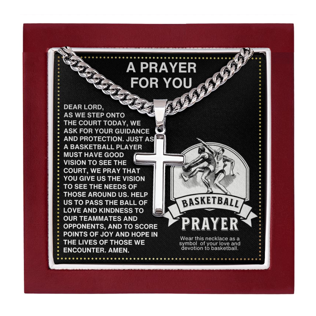 JGF Jewelry Gifts for Family Basketball Prayer