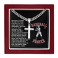 JGF Jewelry Gifts for Family Baseball Necklace Prayer