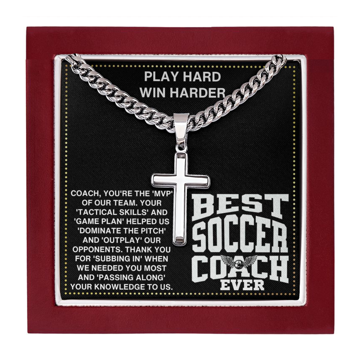 JGF Jewelry Gifts for Family Soccer Coach Thank You Gift