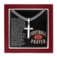 JGF Jewelry Gifts for Family Cross Football Prayer Necklace For Boys