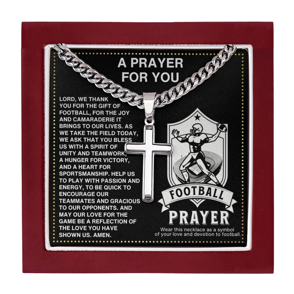 JGF Jewelry Gifts for Family Football Prayer