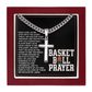 JGF Jewelry Gifts for Family Basketball Prayer Cross Necklace For Men