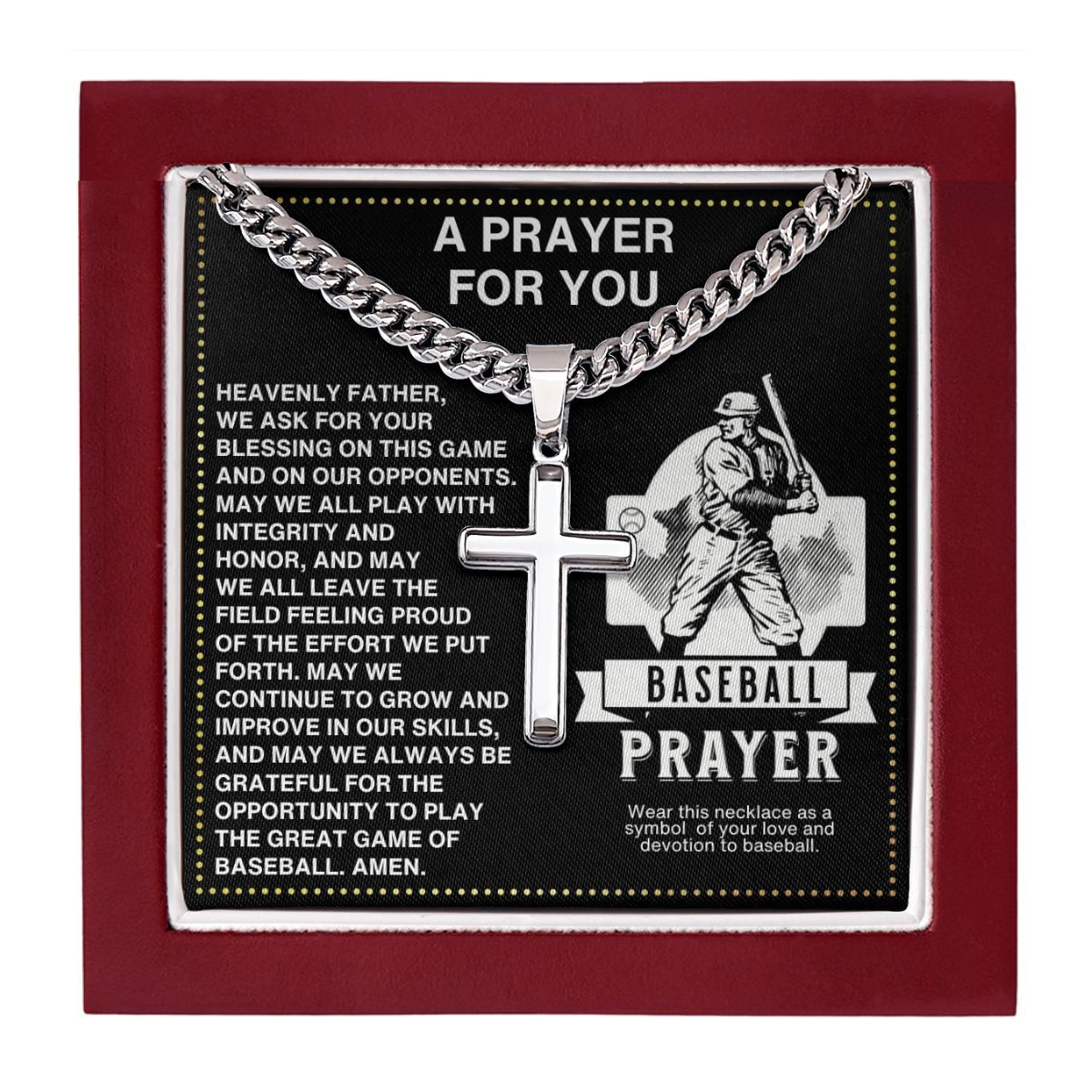 JGF Jewelry Gifts for Family Baseball Prayer