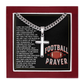 JGF Jewelry Gifts for Family Cross Football Necklace Prayer