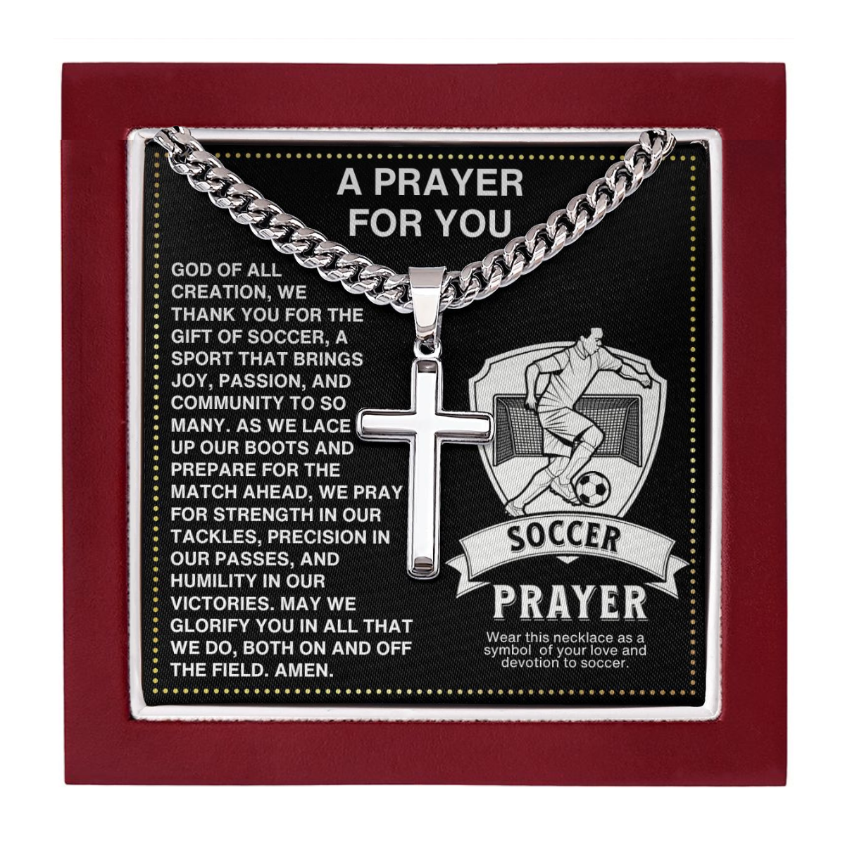 JGF Jewelry Gifts for Family Soccer Prayer