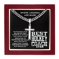 JGF Jewelry Gifts for Family Cross Necklace For Assistant Hockey Coach