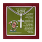 JGF Jewelry Gifts for Family Football Cross Necklace For Boys