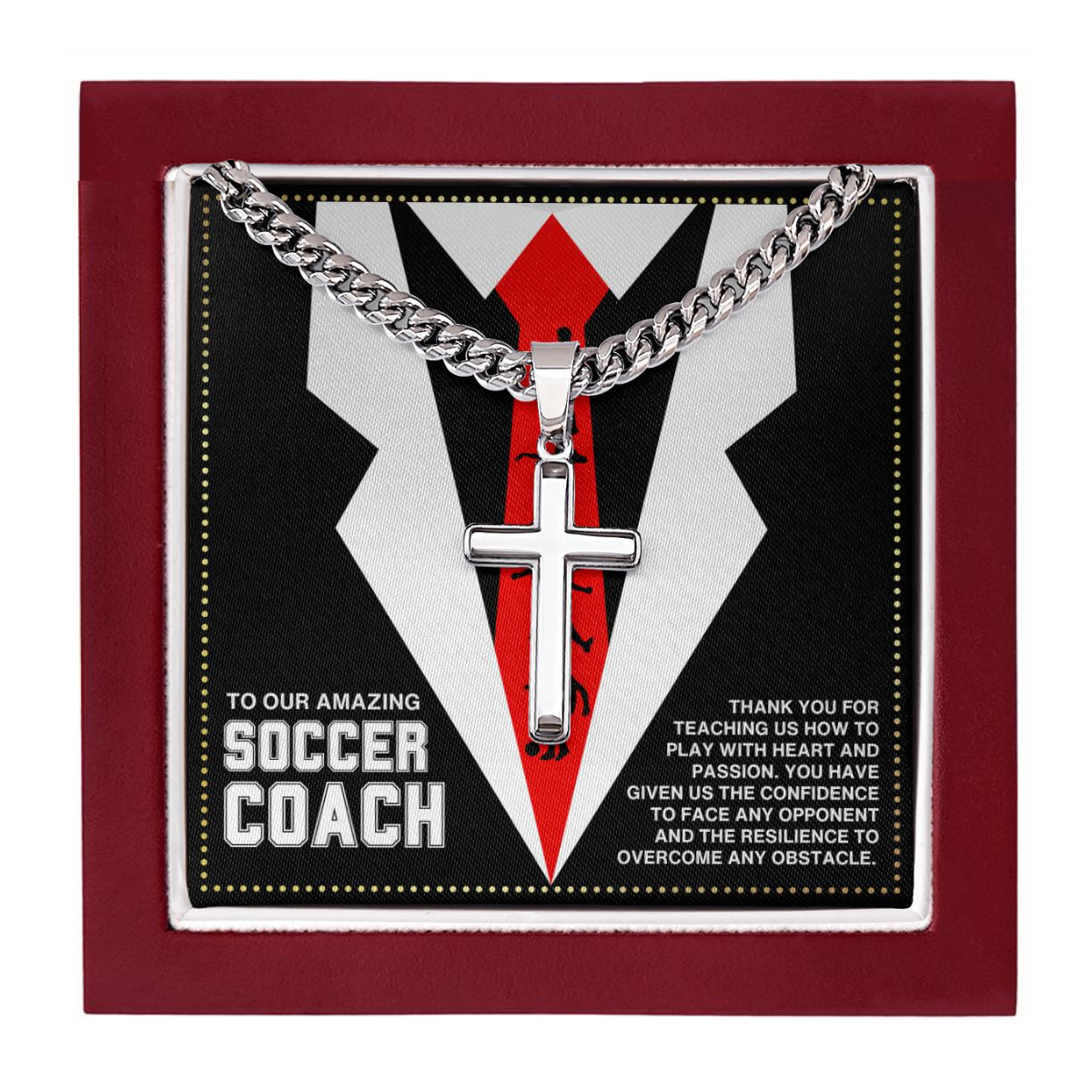 JGF Jewelry Gifts for Family Soccer Coach Necklace