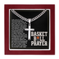 JGF Jewelry Gifts for Family Basketball Prayer Necklace For Men