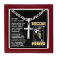 JGF Jewelry Gifts for Family Soccer Necklace Prayer For Boys