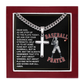 JGF Jewelry Gifts for Family Baseball Necklace Cross Prayer