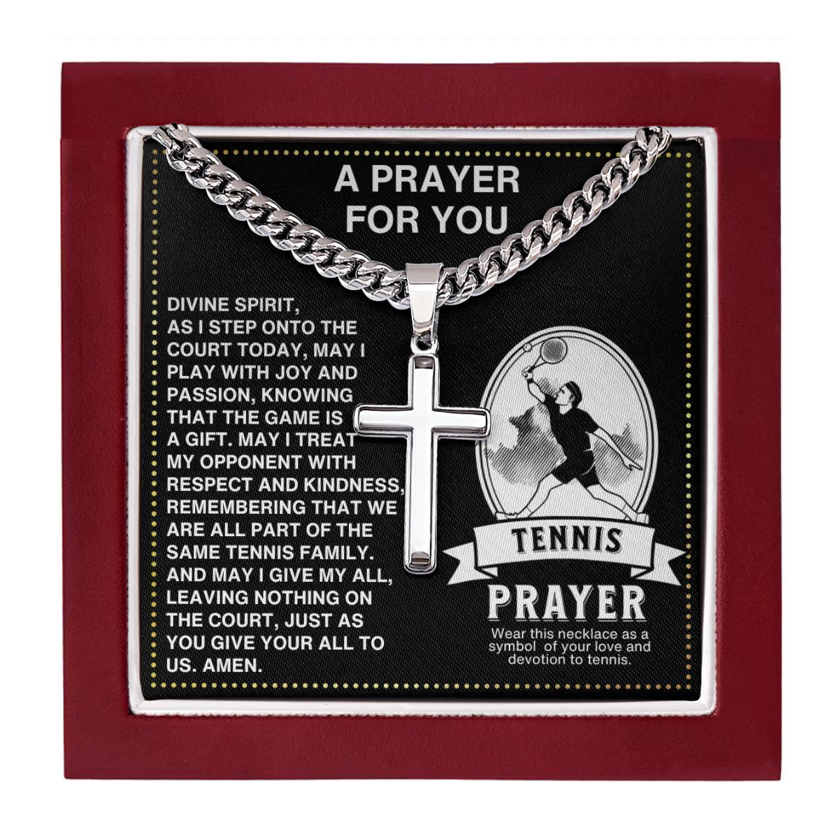 JGF Jewelry Gifts for Family Tennis Prayer