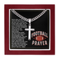 JGF Jewelry Gifts for Family Football Cross Necklace Prayer For Men