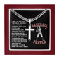 JGF Jewelry Gifts for Family Baseball Cross Necklace Prayer