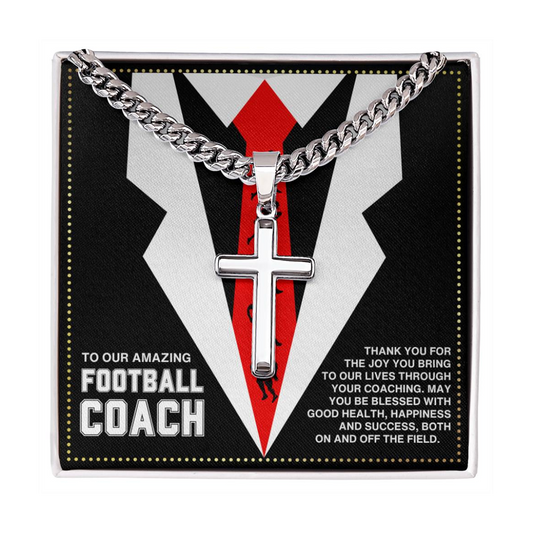 JGF Jewelry Gifts for Family Football Coach Necklace