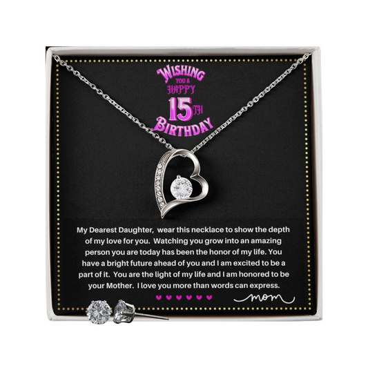 JGF Jewelry Gifts for Family | 15 Year Old Teenage Girl Birthday Gift Ideas | Heart Shaped Pendant Necklace Sterling Silver