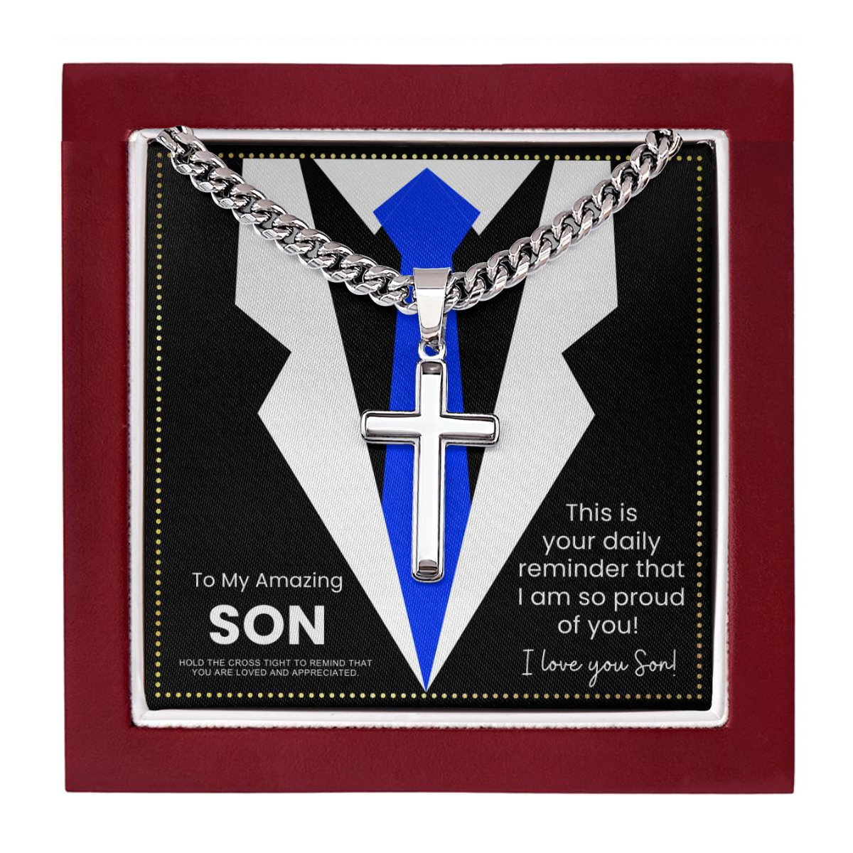 JGF Jewelry Gifts for Family To My Son Necklace From Mom