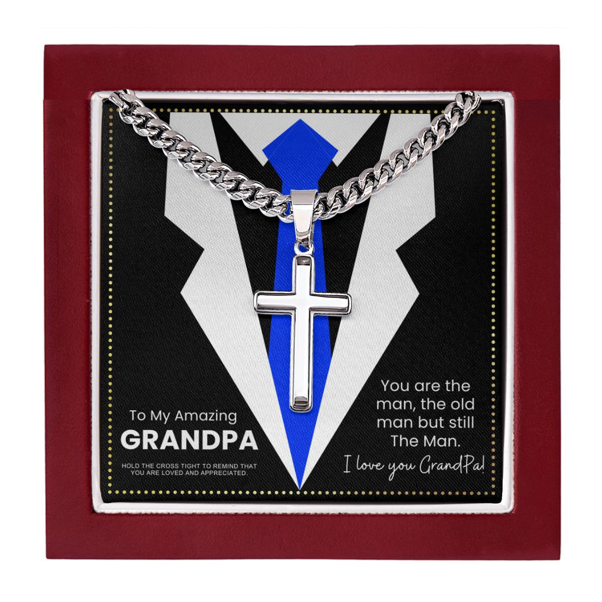 JGF Jewelry Gifts for Family Birthday Gifts For Papa From Granddaughter GrandKids Daughter