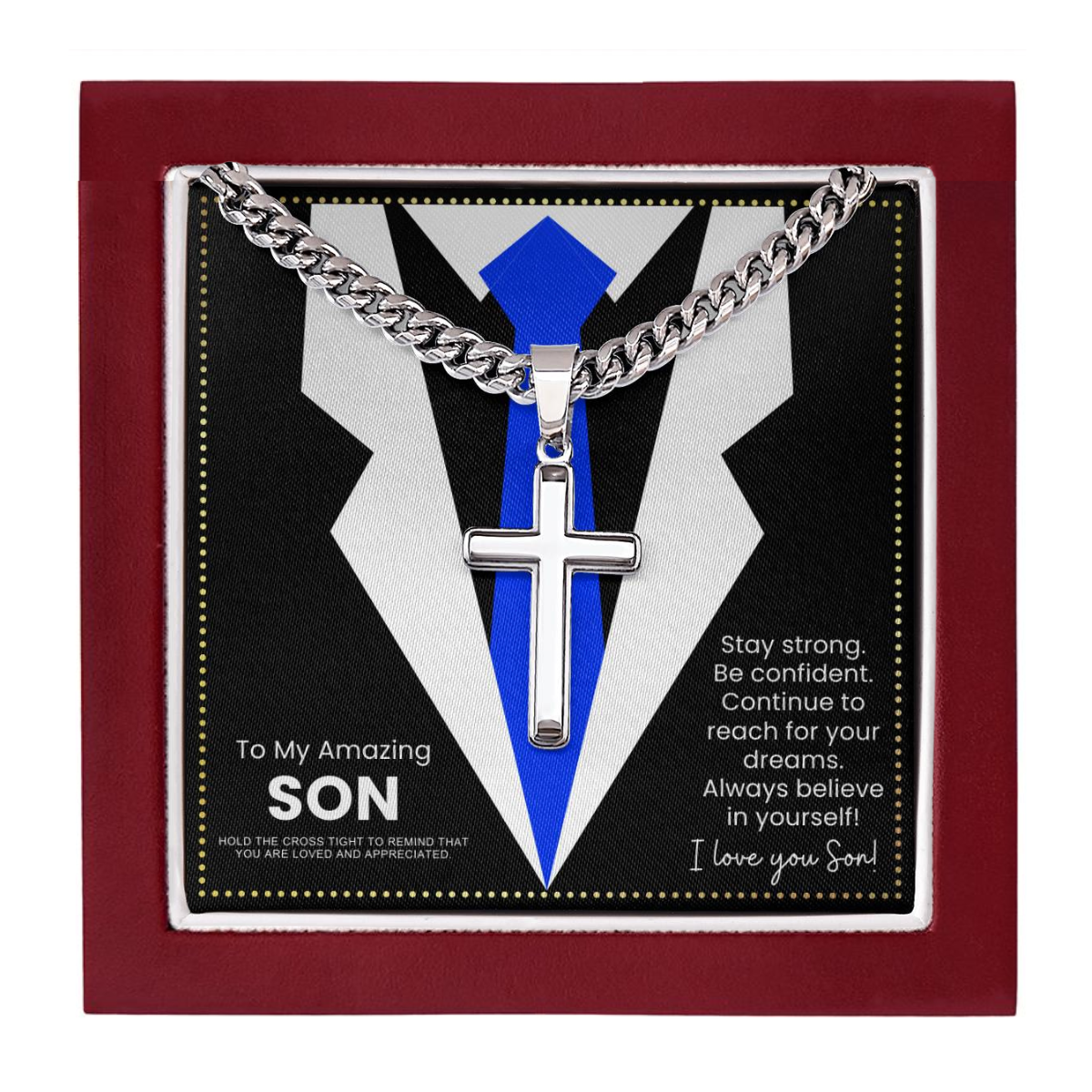 JGF Jewelry Gifts for Family To My Amazing Son Necklace From Mom