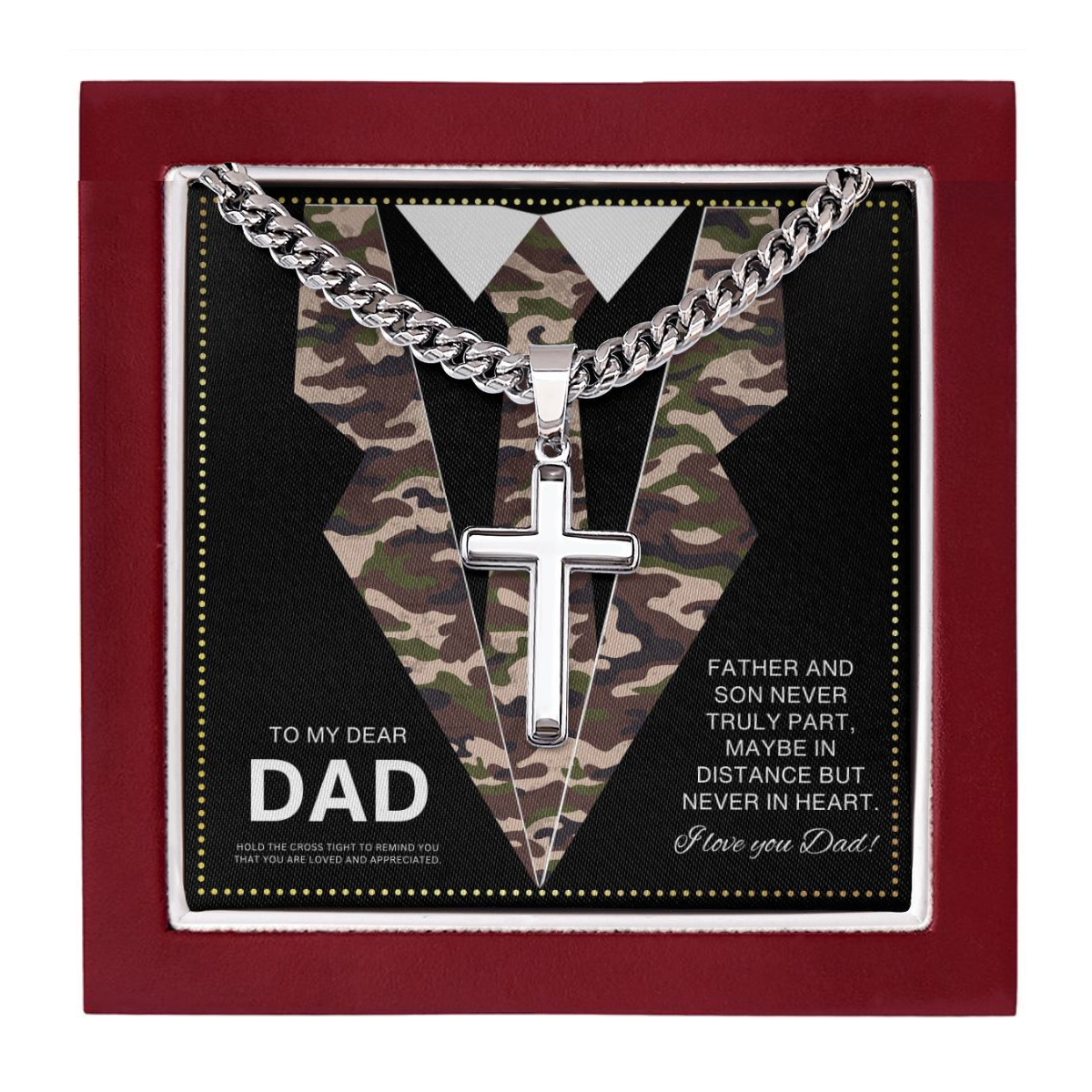 JGF Jewelry Gifts for Family Military Necklace For Men Marine Corps Necklace for Dad