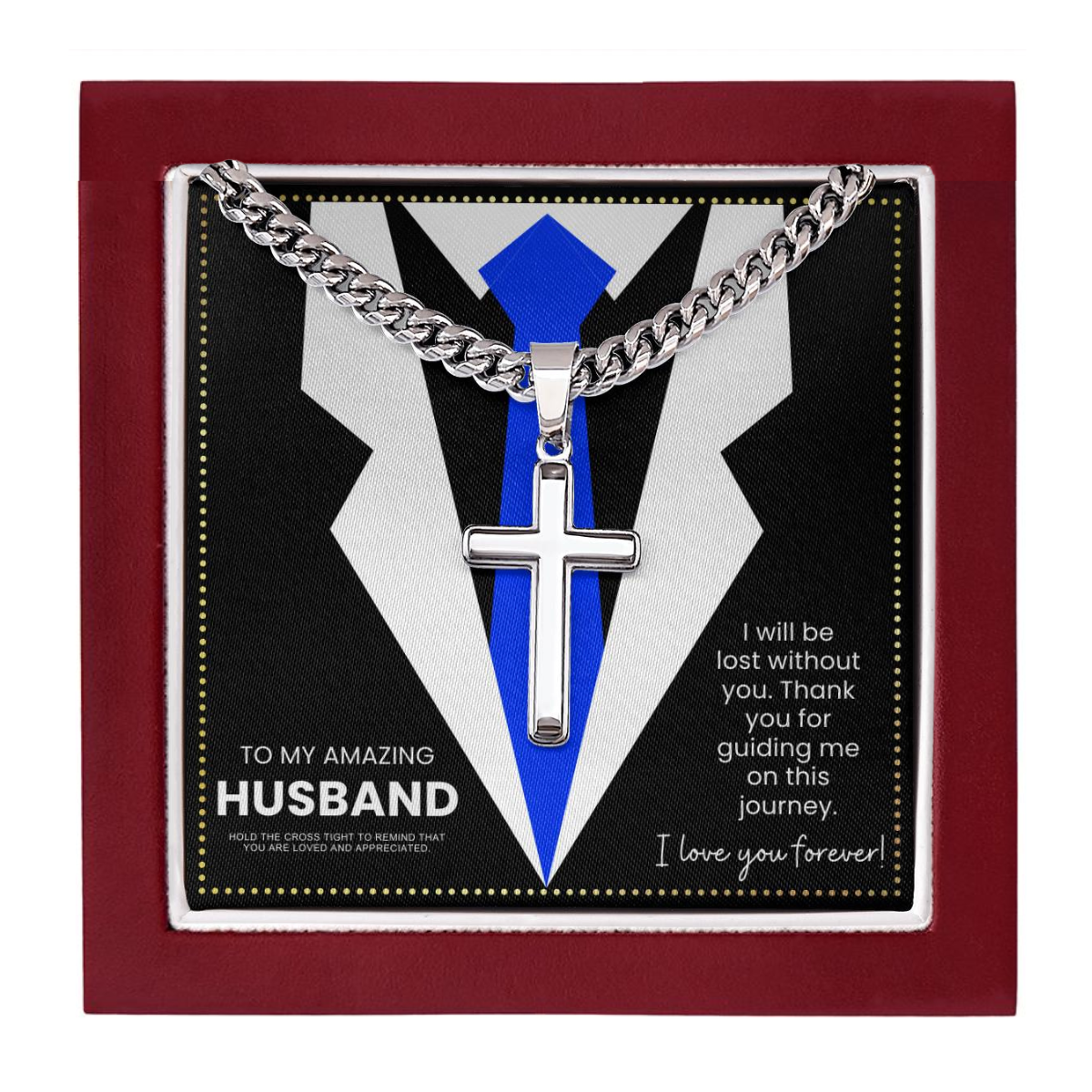 JGF Jewelry Gifts for Family  Cross Necklace To My Future Husband