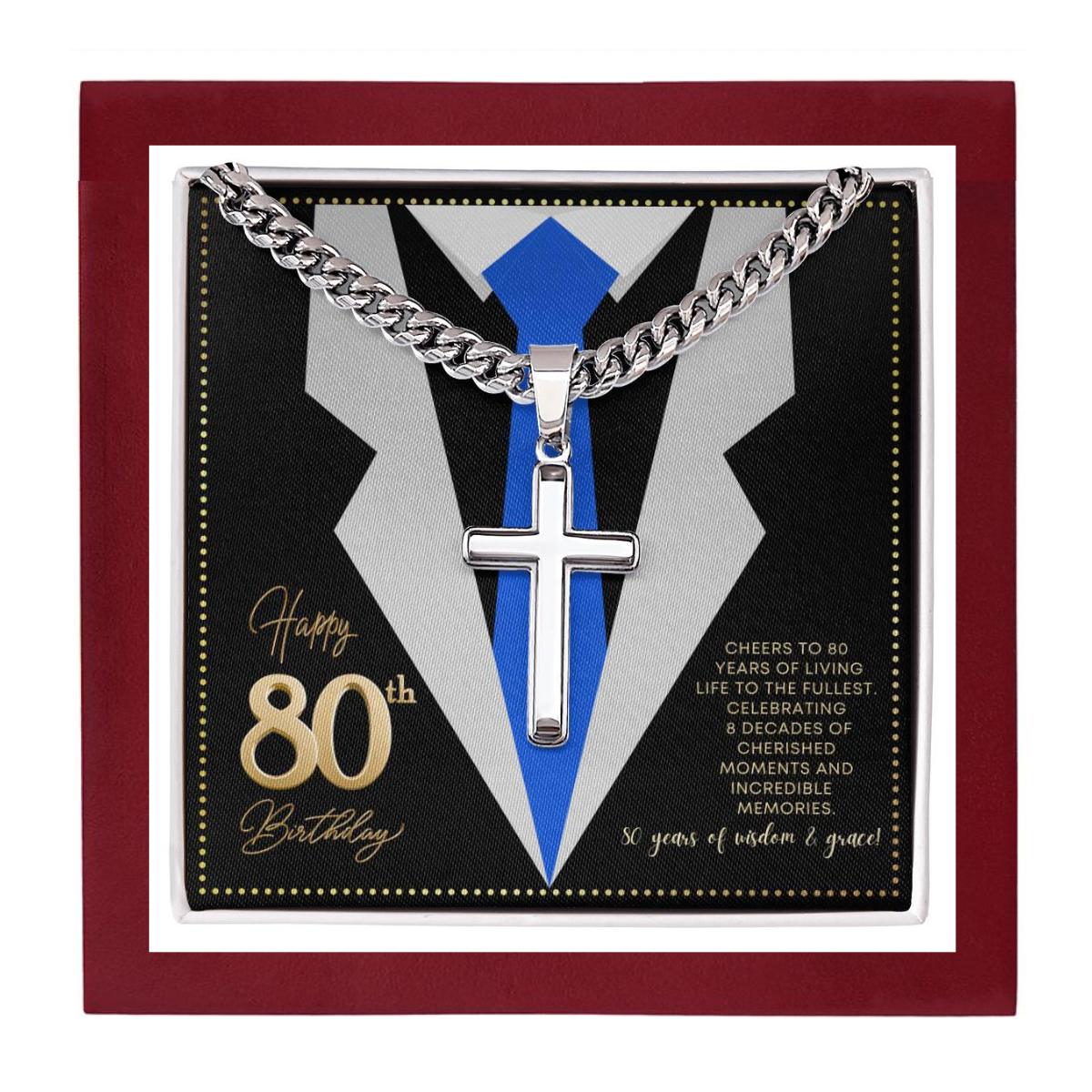 JGF Jewelry Gifts for Family Turning 80 Birthday Gifts For Men