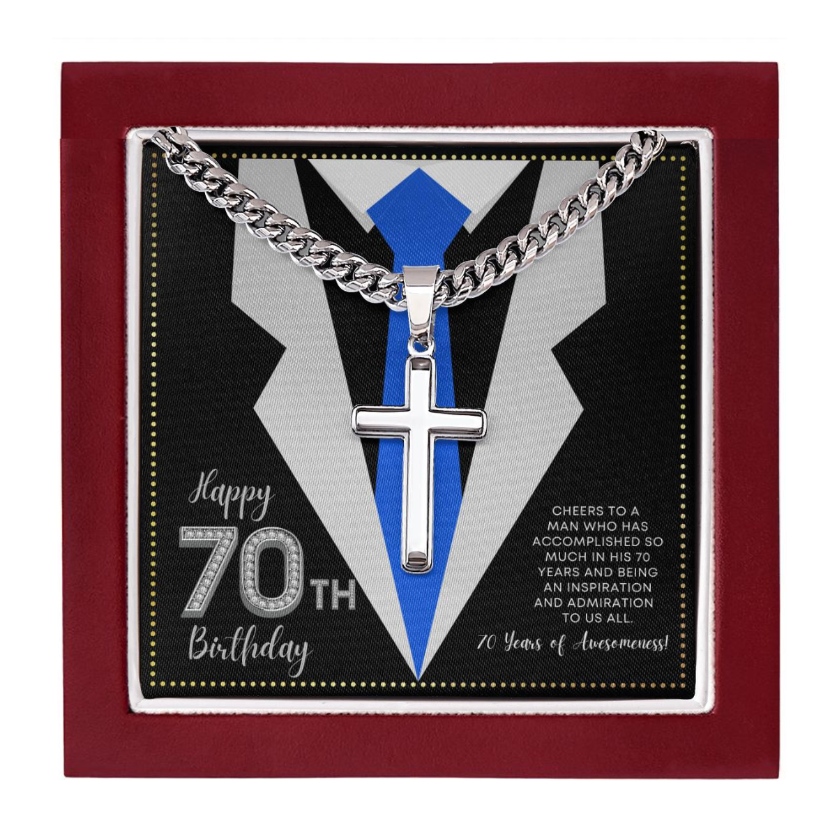 JGF Jewelry Gifts for Family 70th Birthday Gifts For Men