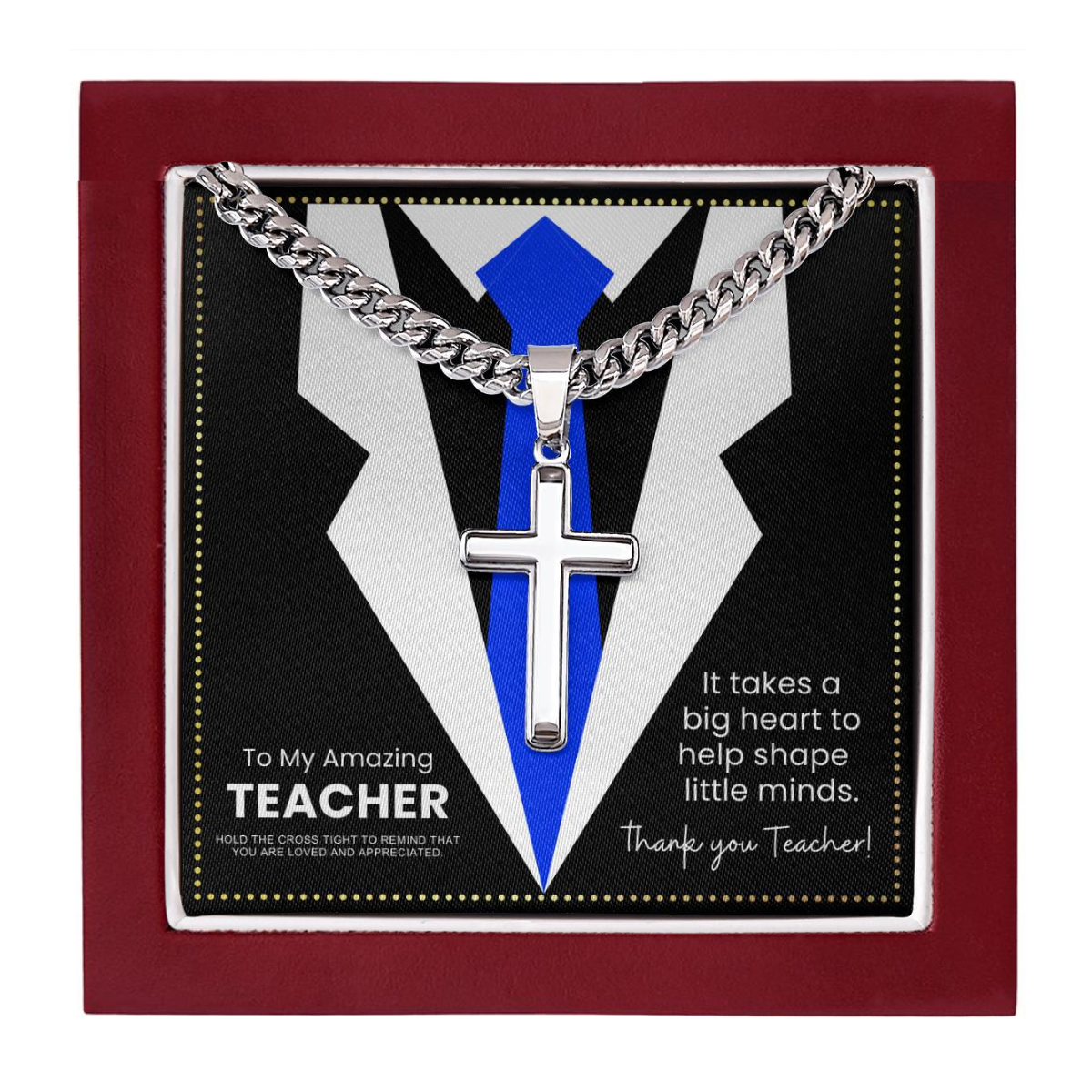 JGF Jewelry Gifts for Family  Back To School Cross Necklace Gifts For Teachers From Admin