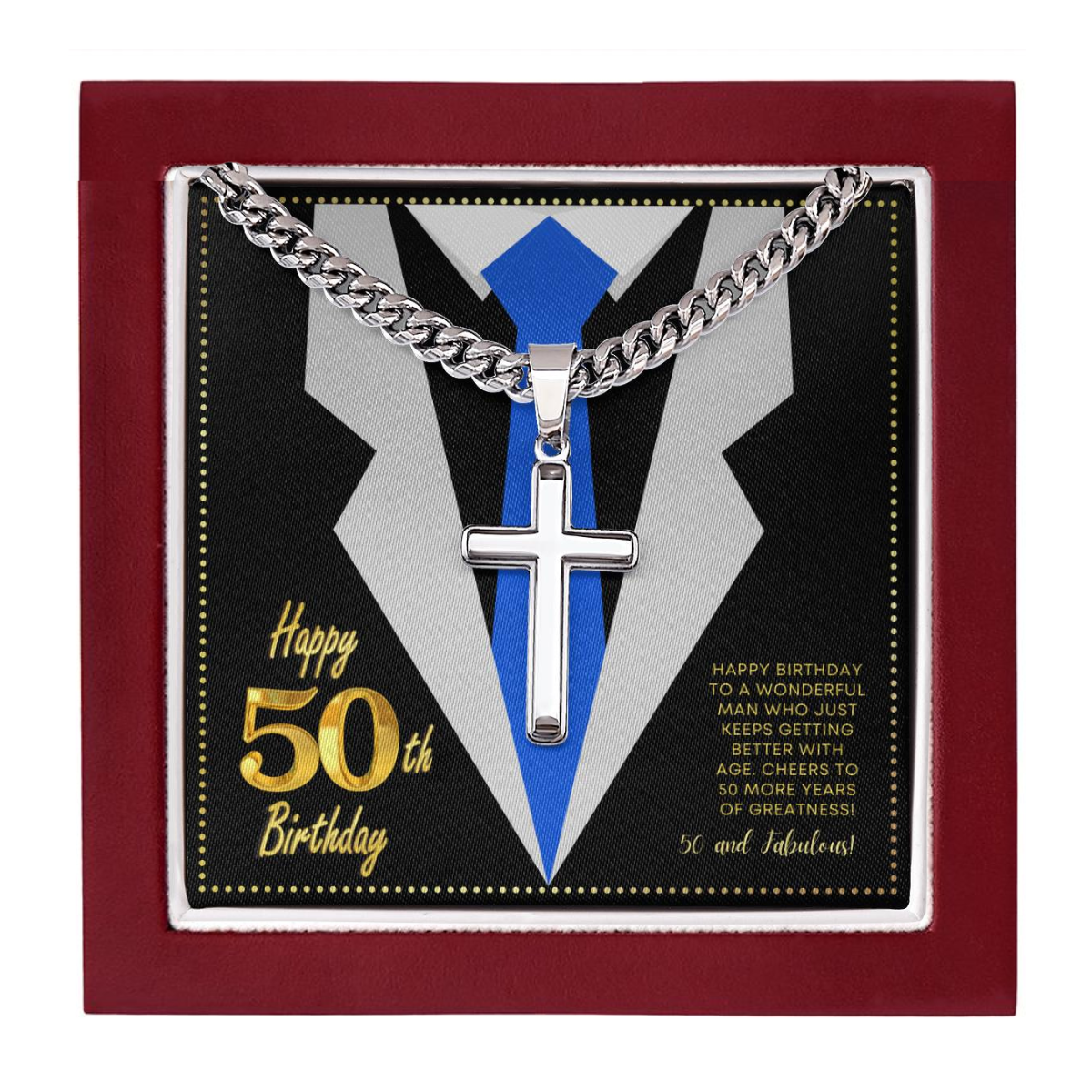 JGF Jewelry Gifts for Family 50 Year Birthday Gifts For Men